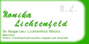 monika lichtenfeld business card